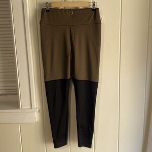 Shein green and black leggings. Size Large.
